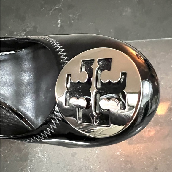 Tory Burch Sophie Wedge Patent Leather Shoes - Picture 4 of 8
